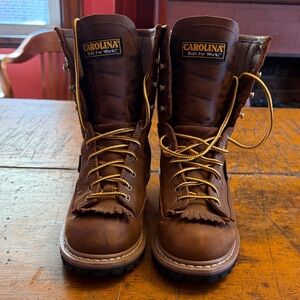 Carolina Men's Sturdy Brown Leather Work Boots